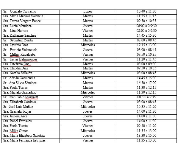 horario de atencion apoderados 2